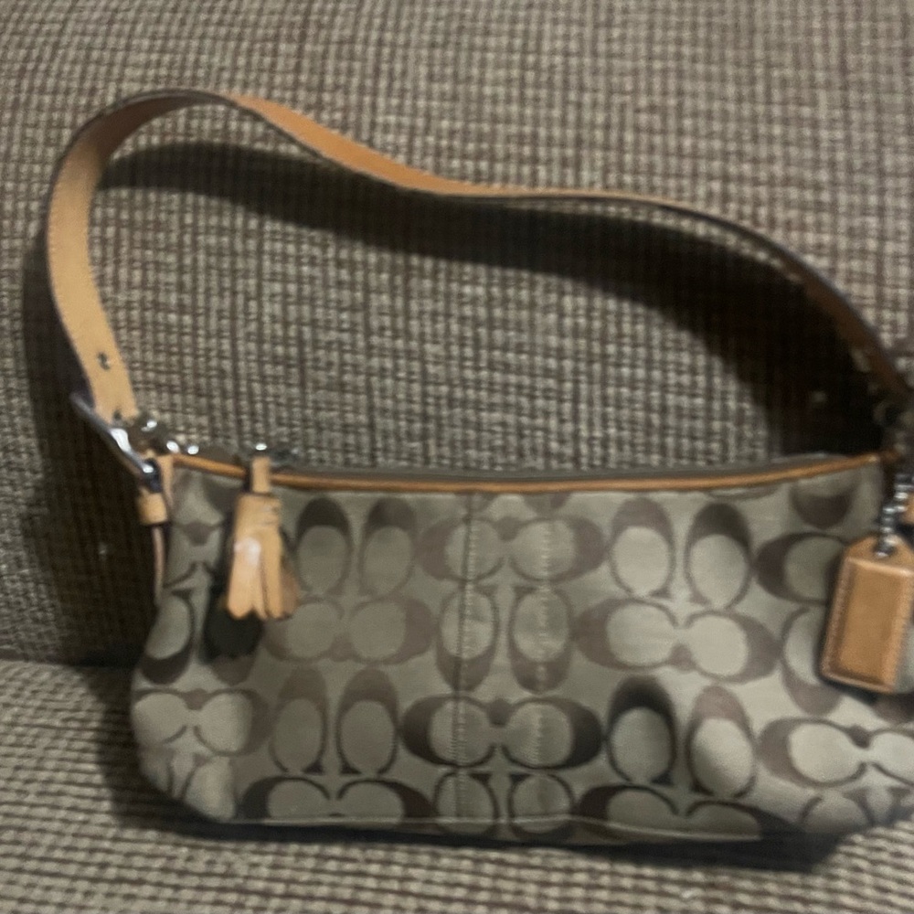 Coach Brown Monogram Shoulder Bag